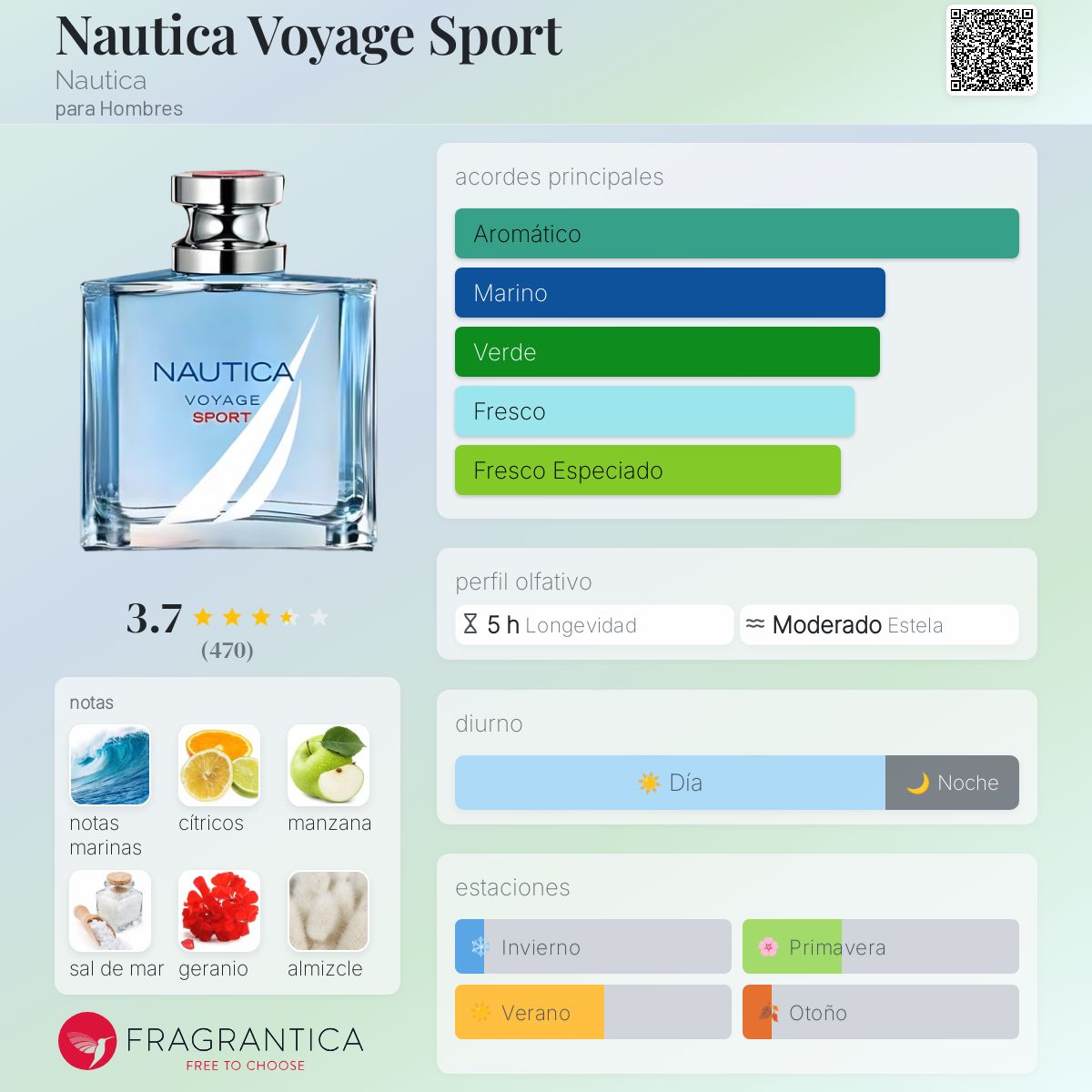 Nautica Voyage — Eau de Toilette para hombre (original)